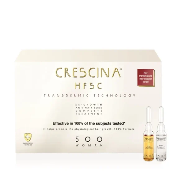 Комплекс для волос для женщин 500 10+10 Crescina HFSC Transdermic Complete Treatment 500 Woman, 20 ампул