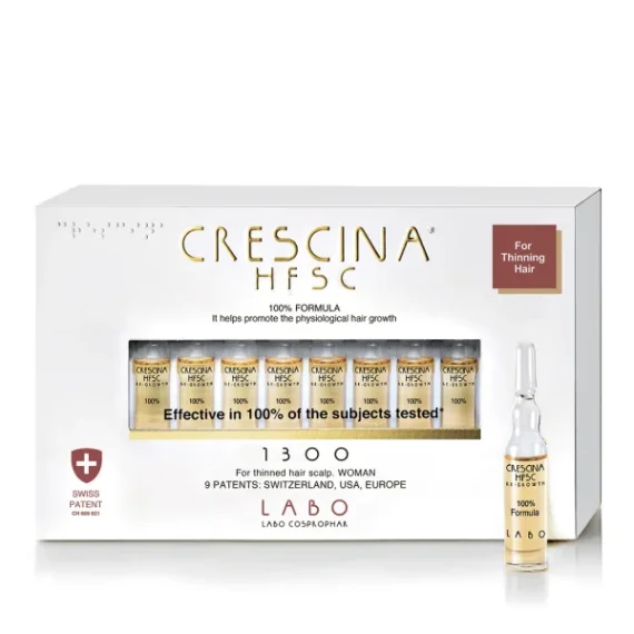 Лосьон для стимуляции роста волос для женщин 1300 Crescina HFSC Transdermic Woman, 40 ампул