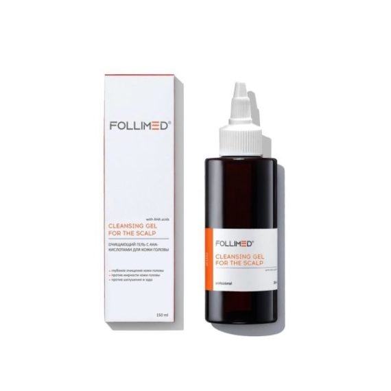 Очищающий гель с AHA-кислотами для кожи головы Follimed Cleansing gel with AHA acids for the scalp, 150 мл