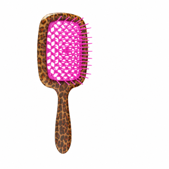 Щетка для волос Janeke Superbrush Leopard Fuxia